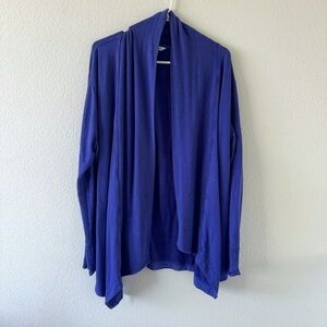 Athleta long sleeve long length blue cardigan size medium